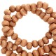 Wooden beads round 4mm Teak brown